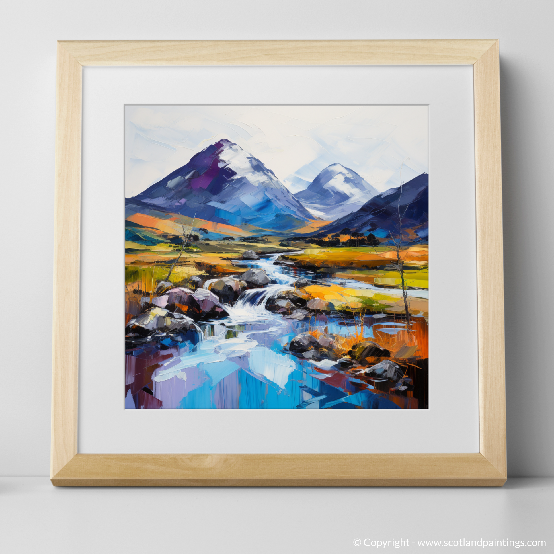 Art Print of Glen Sannox, Isle of Arran with a natural frame