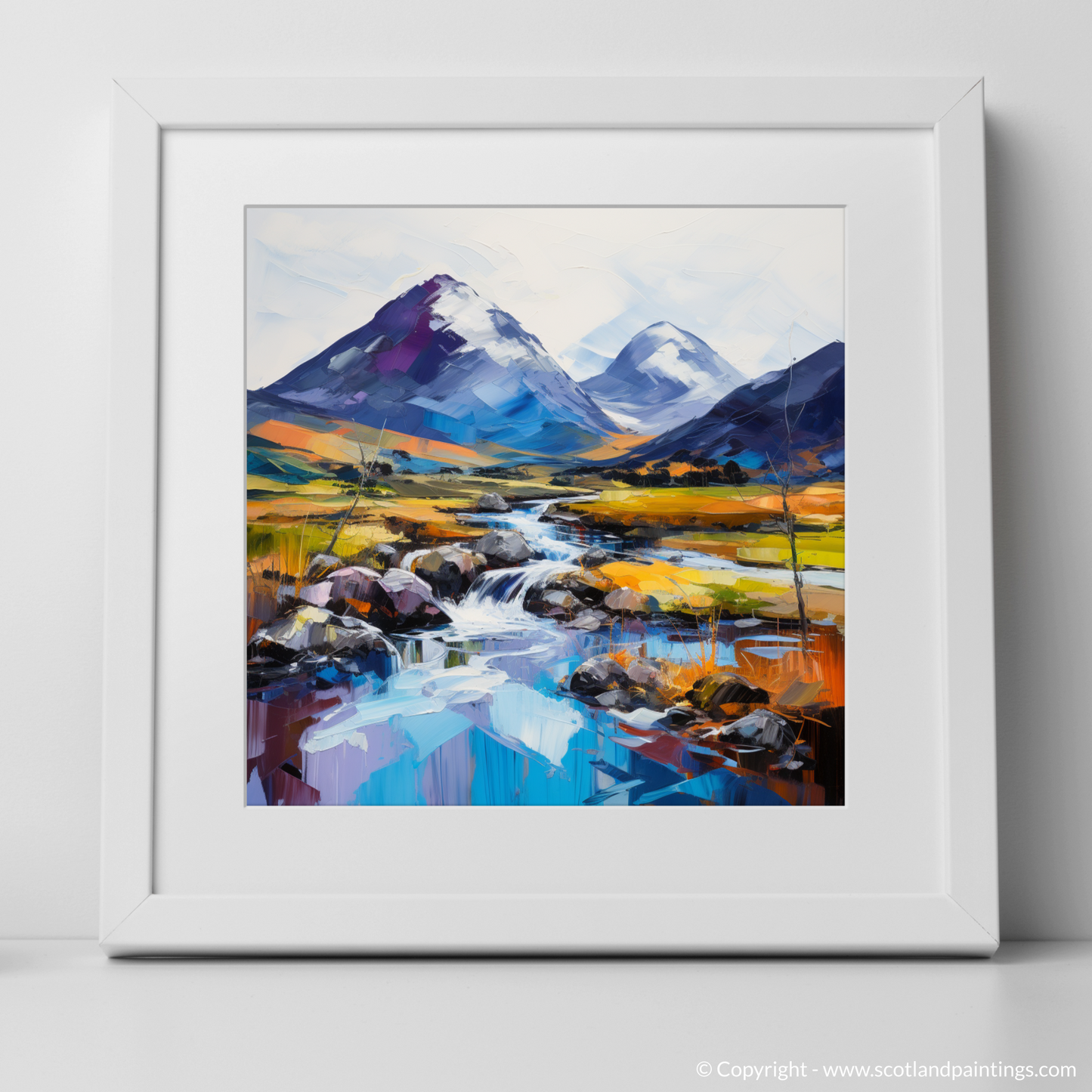 Art Print of Glen Sannox, Isle of Arran with a white frame