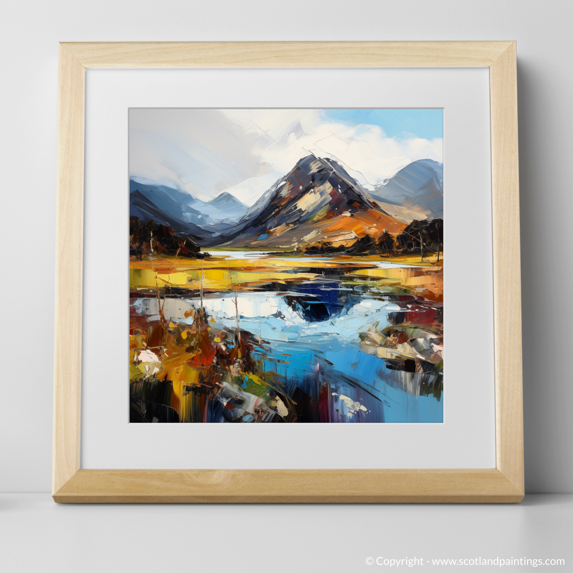 Art Print of Glen Sannox, Isle of Arran with a natural frame