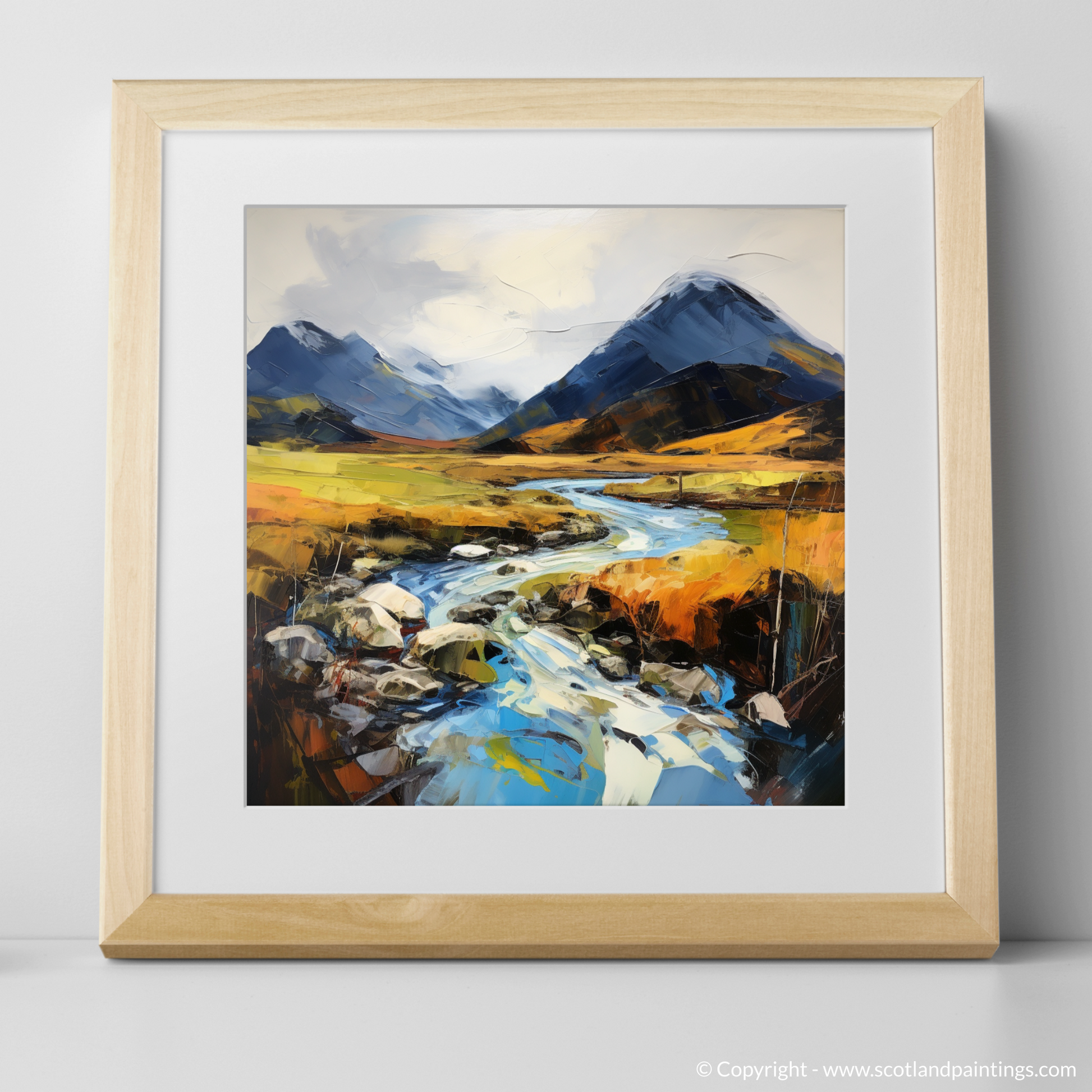 Art Print of Glen Sannox, Isle of Arran with a natural frame