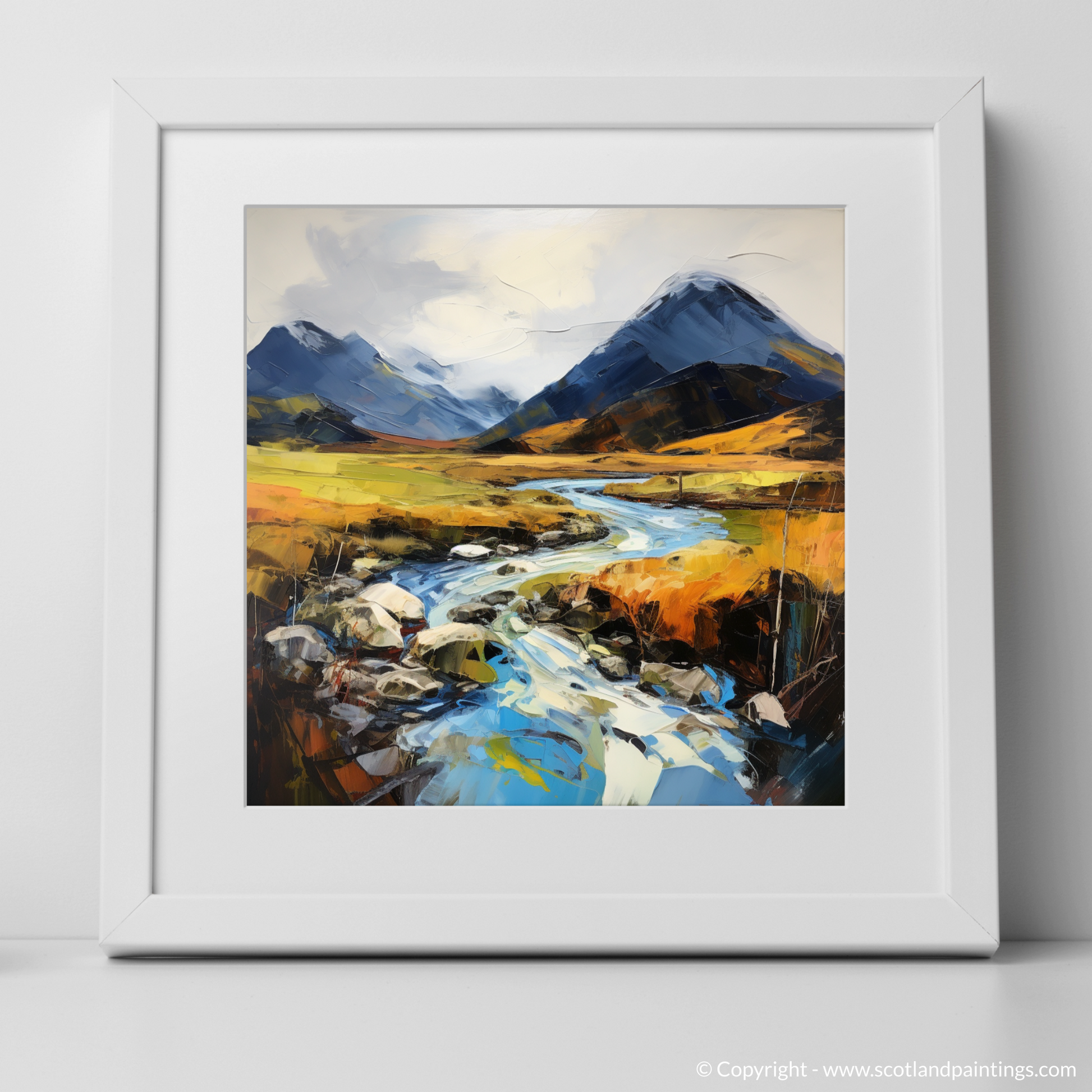 Art Print of Glen Sannox, Isle of Arran with a white frame