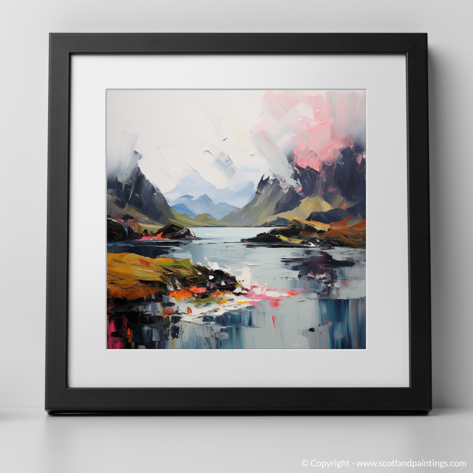 Art Print of Isle of Skye's smaller isles, Inner Hebrides with a black frame