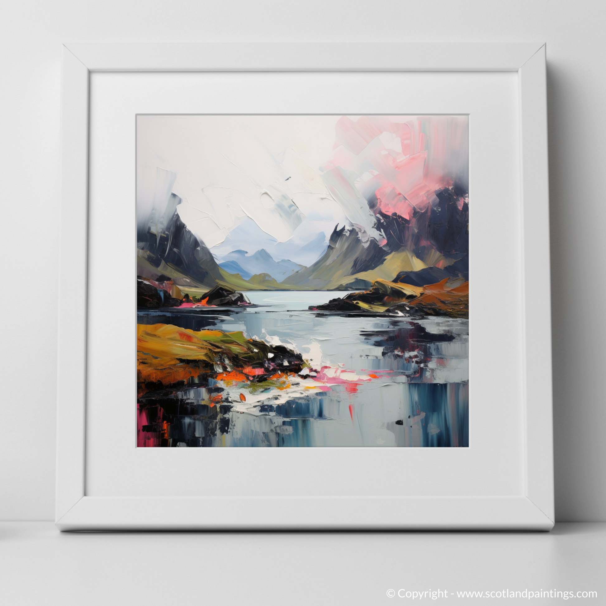 Art Print of Isle of Skye's smaller isles, Inner Hebrides with a white frame