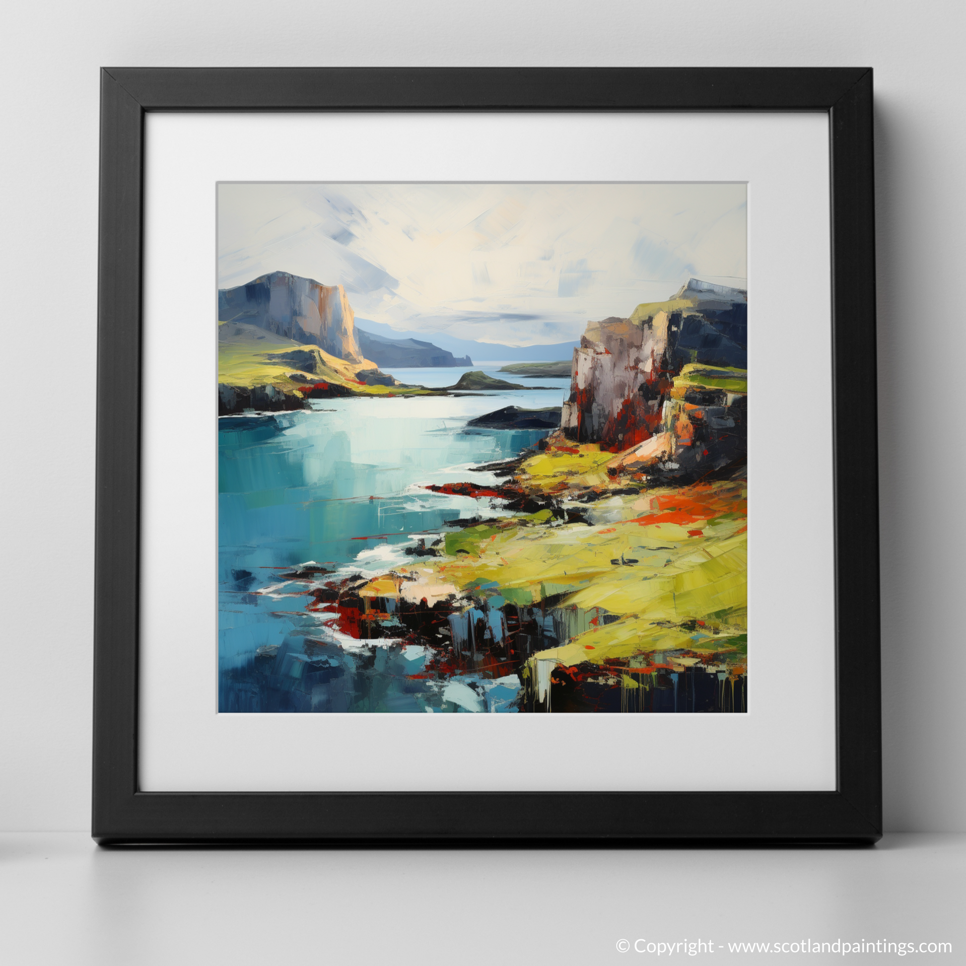 Art Print of Isle of Skye's smaller isles, Inner Hebrides with a black frame