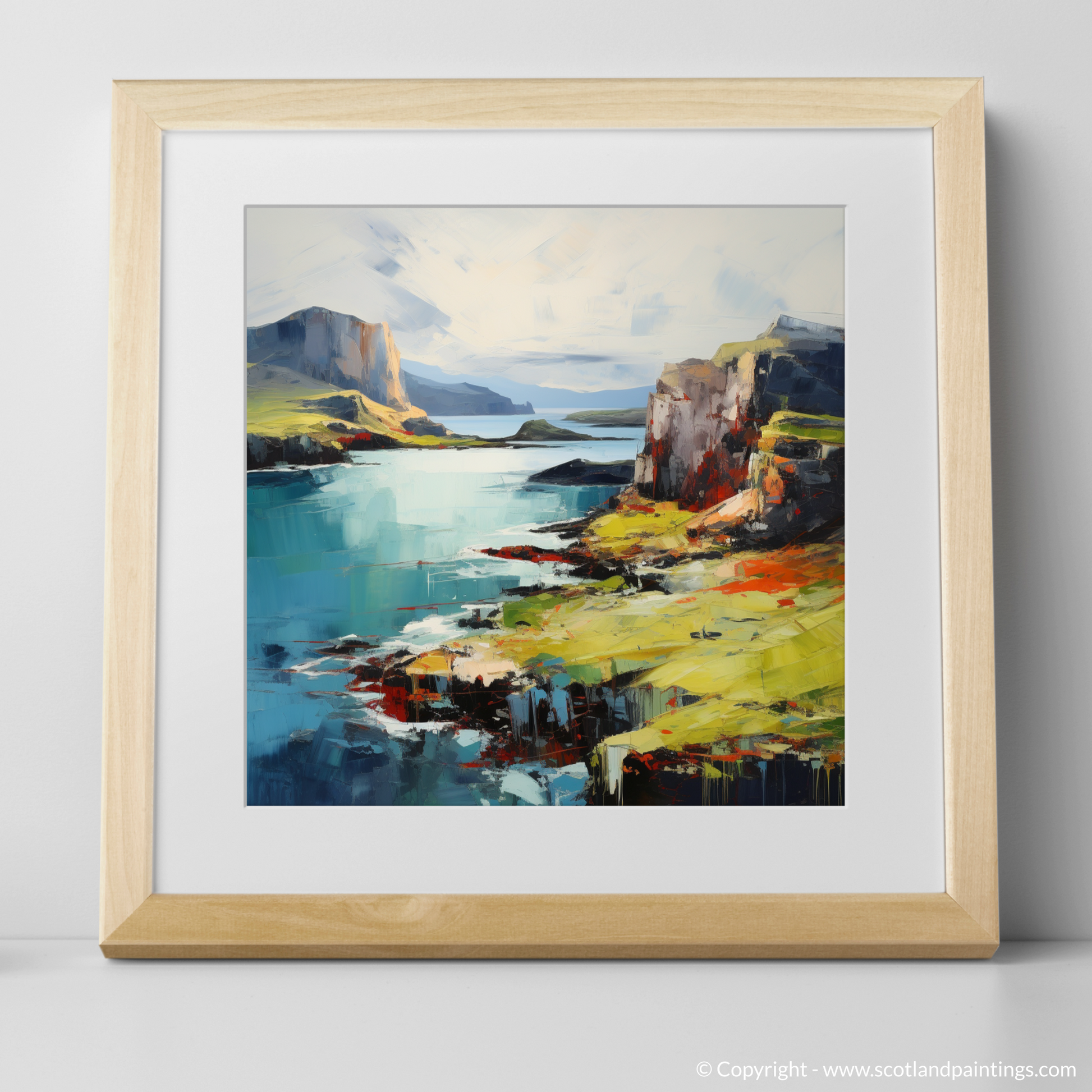 Art Print of Isle of Skye's smaller isles, Inner Hebrides with a natural frame