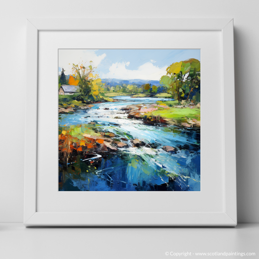 Art Print of River Leven, West Dunbartonshire with a white frame