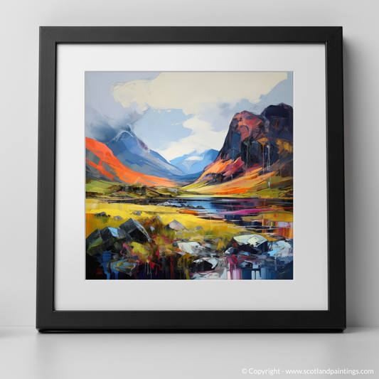 Painting and Art Print of Creag Leacach. Creag Leacach: An Expressionist Ode to the Scottish Highlands.