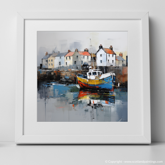 Art Print of Crail Harbour, Fife with a white frame