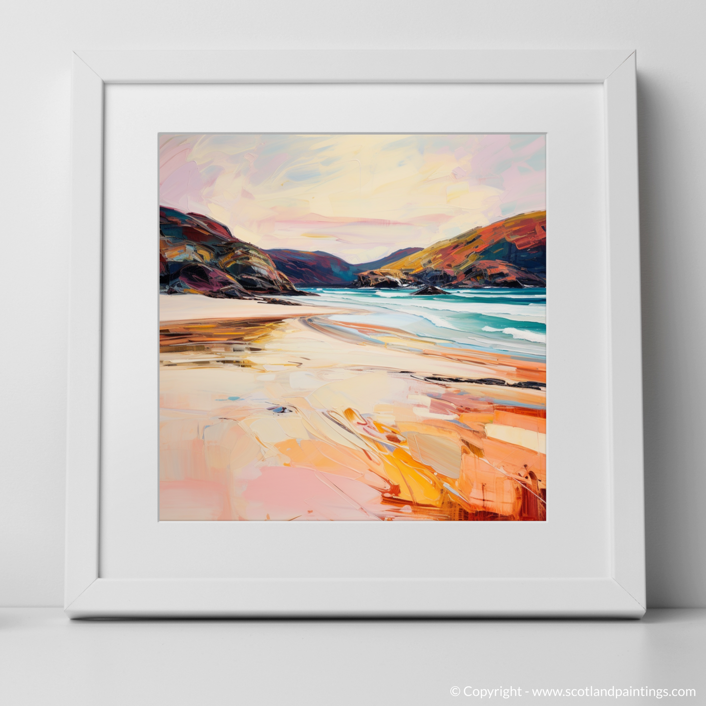 Painting and Art Print of Sandwood Bay, Sutherland. Wild Embrace of Sandwood Bay.