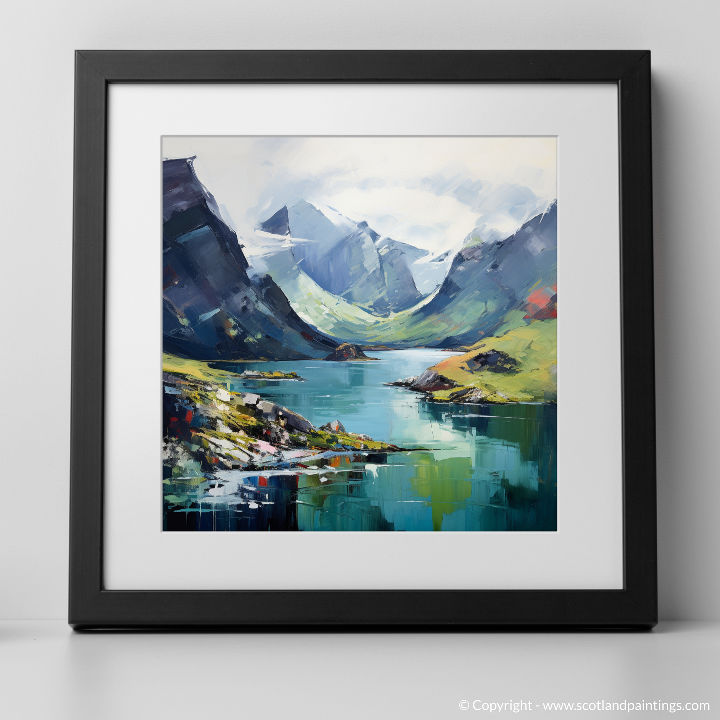 Art Print of Loch Coruisk, Isle of Skye with a black frame