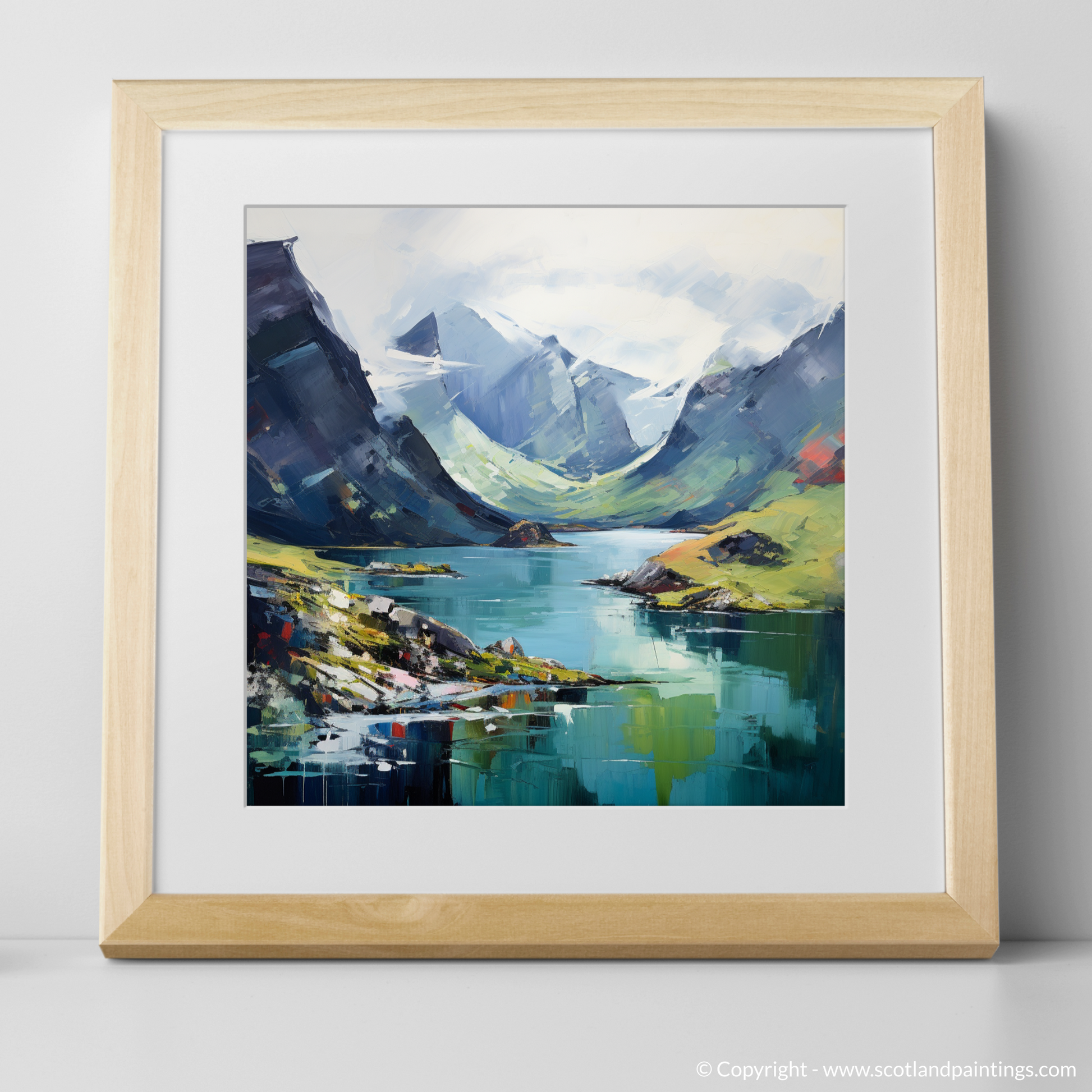 Art Print of Loch Coruisk, Isle of Skye with a natural frame