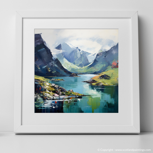 Art Print of Loch Coruisk, Isle of Skye with a white frame