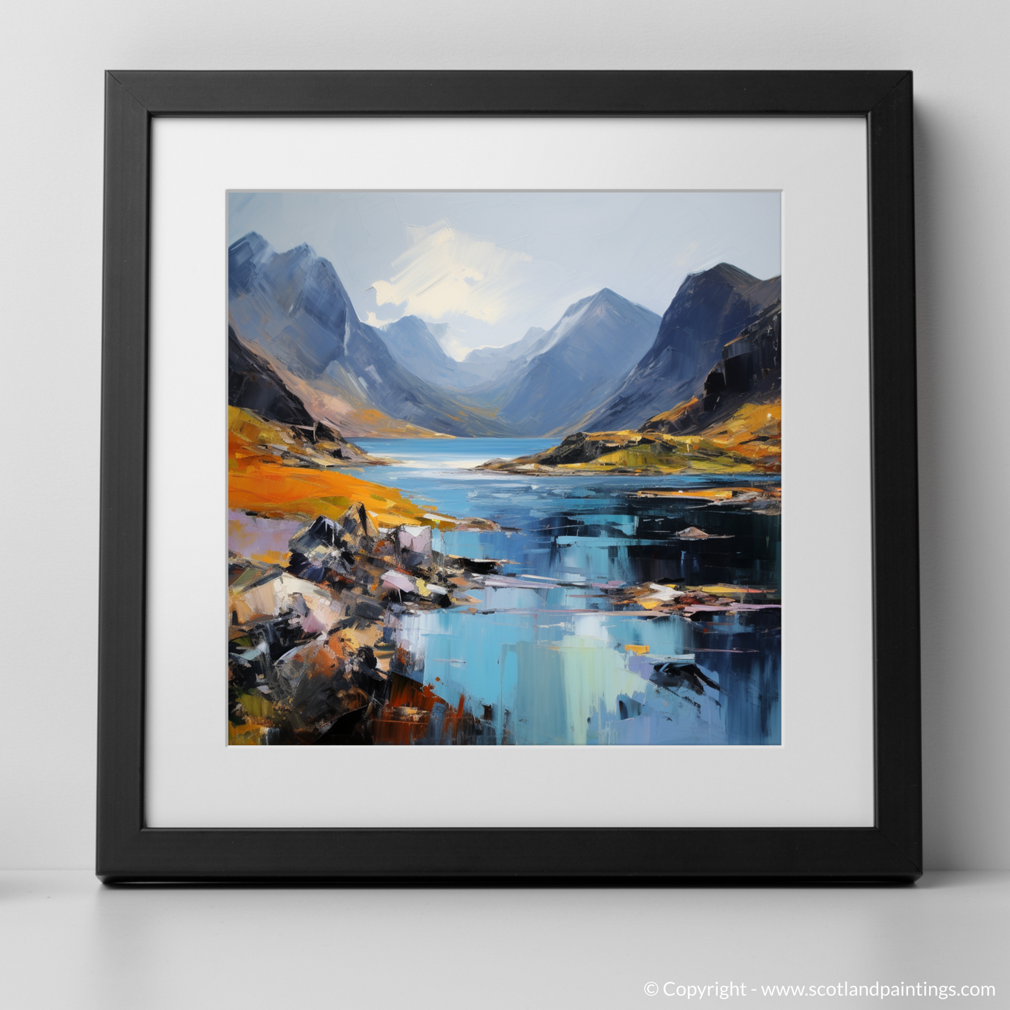 Art Print of Loch Coruisk, Isle of Skye with a black frame