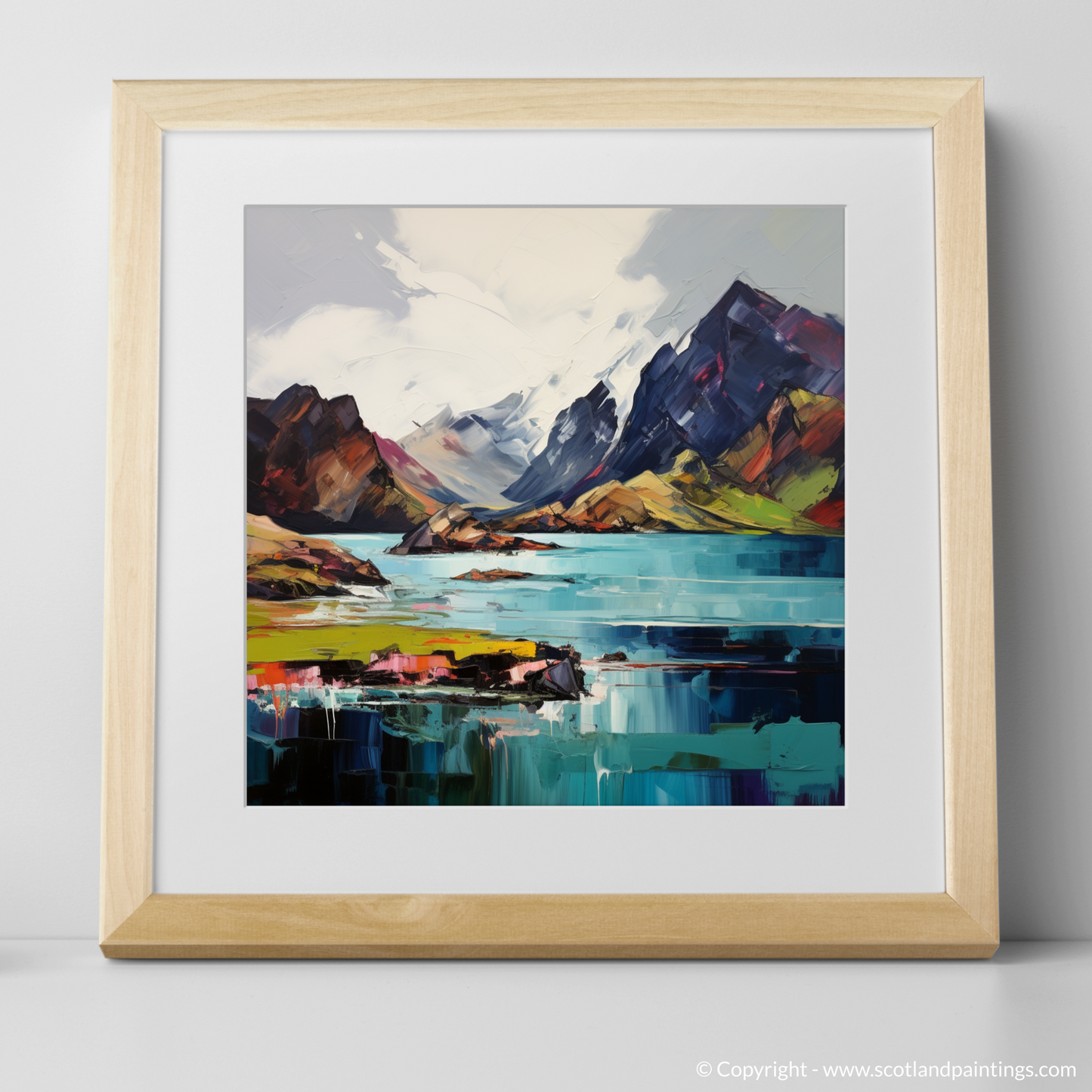 Art Print of Loch Coruisk, Isle of Skye with a natural frame