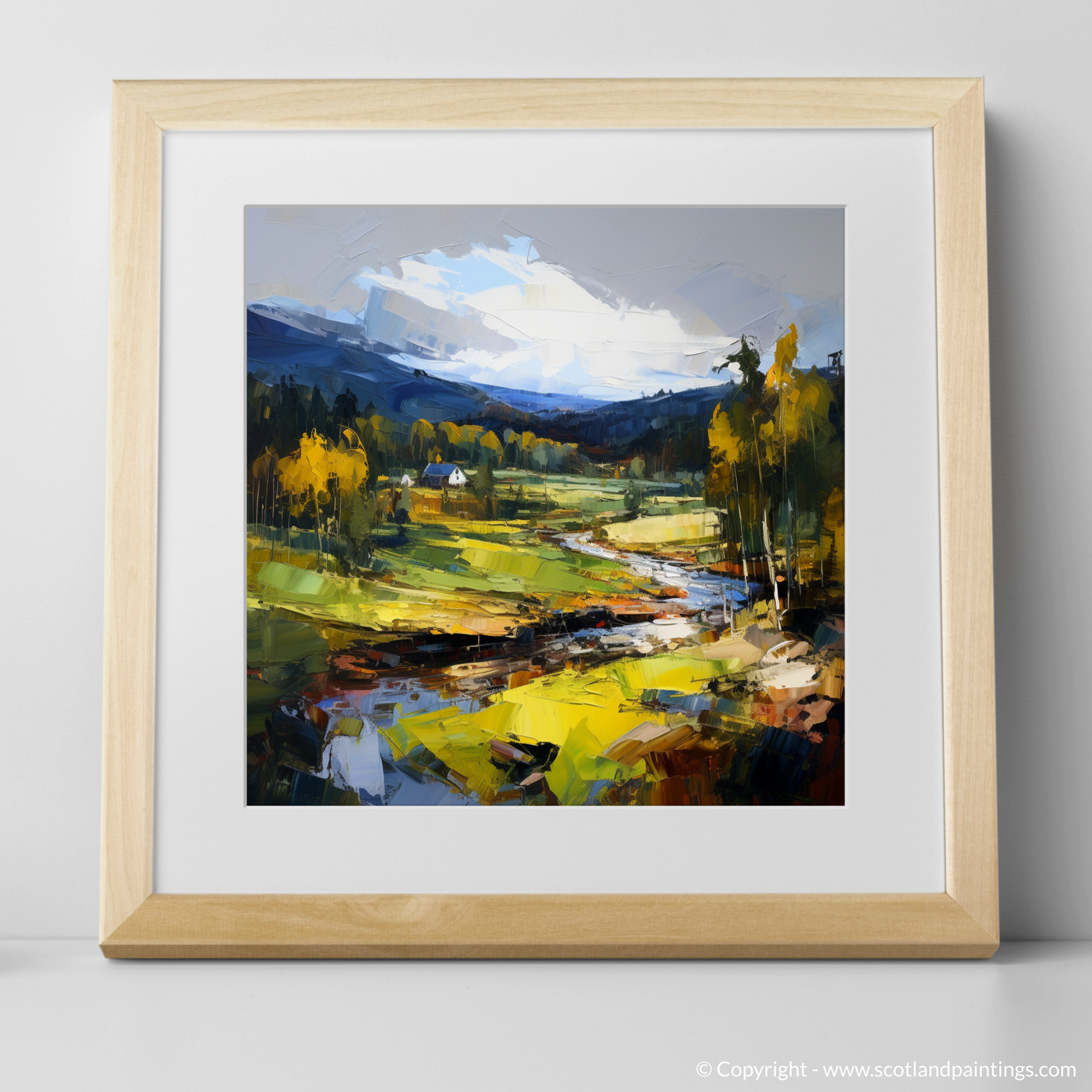 Art Print of Glen Tanar, Aberdeenshire with a natural frame