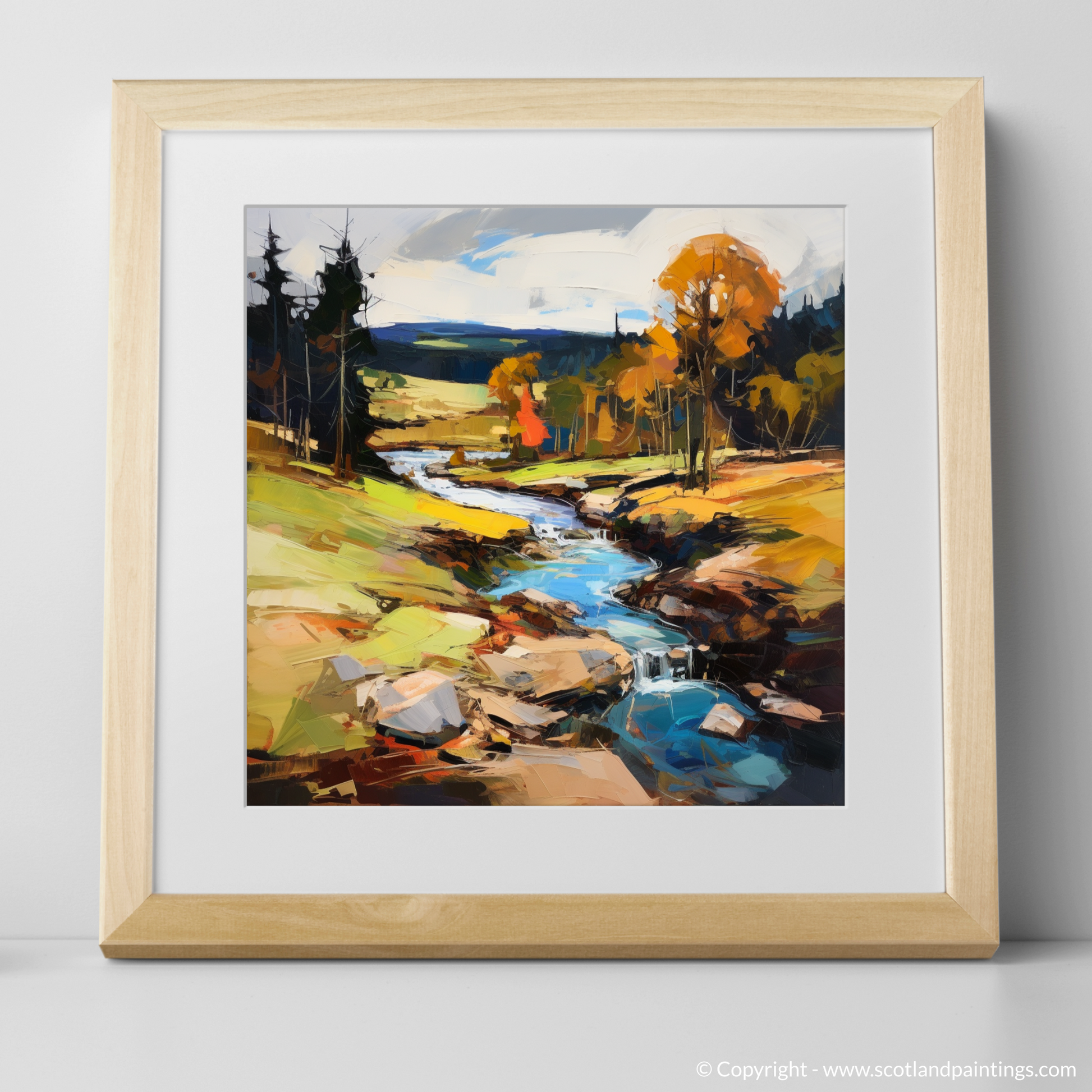 Art Print of Glen Tanar, Aberdeenshire with a natural frame