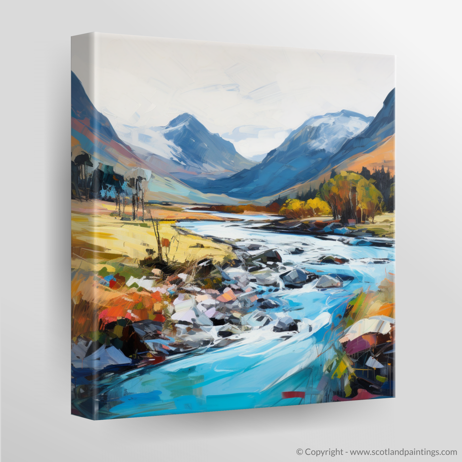 Canvas Print of River Coe, Glencoe, Highlands