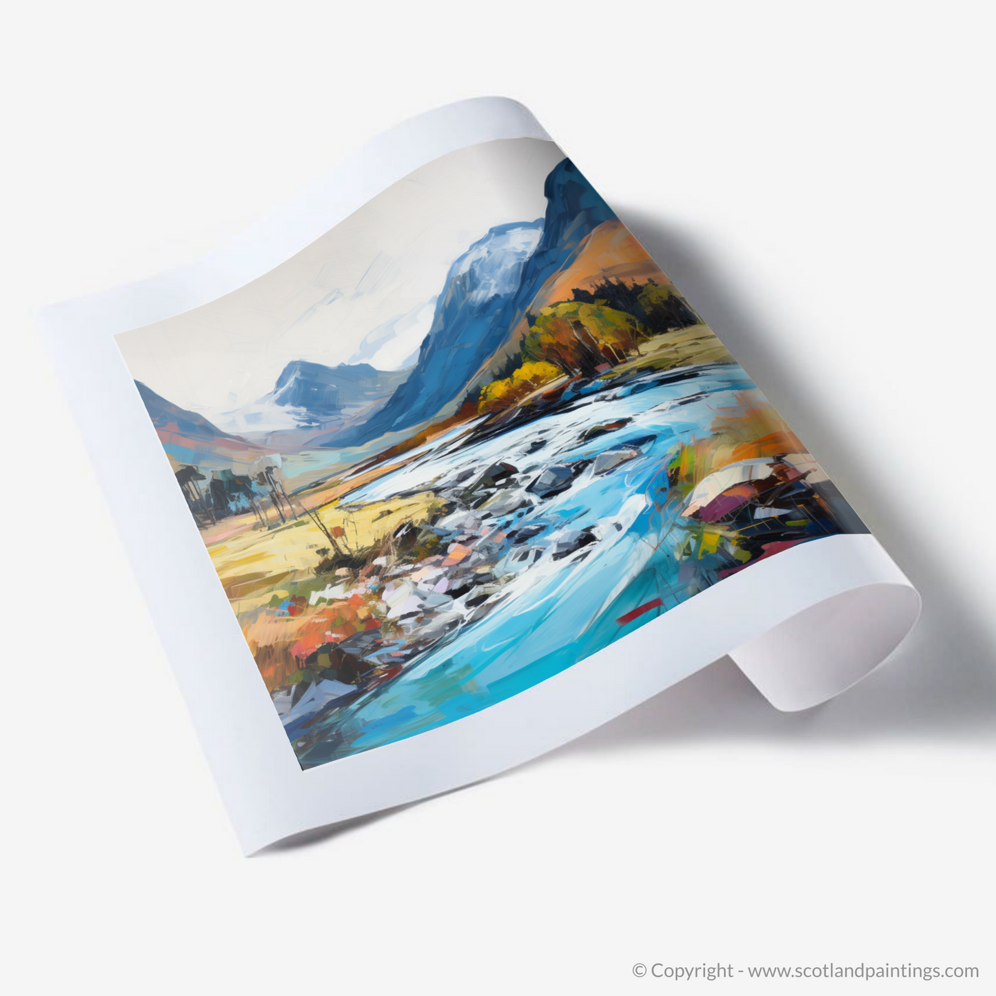 Art Print of River Coe, Glencoe, Highlands