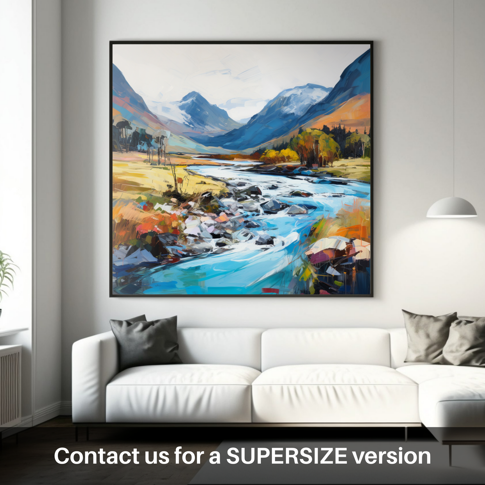 Huge supersize print of River Coe, Glencoe, Highlands