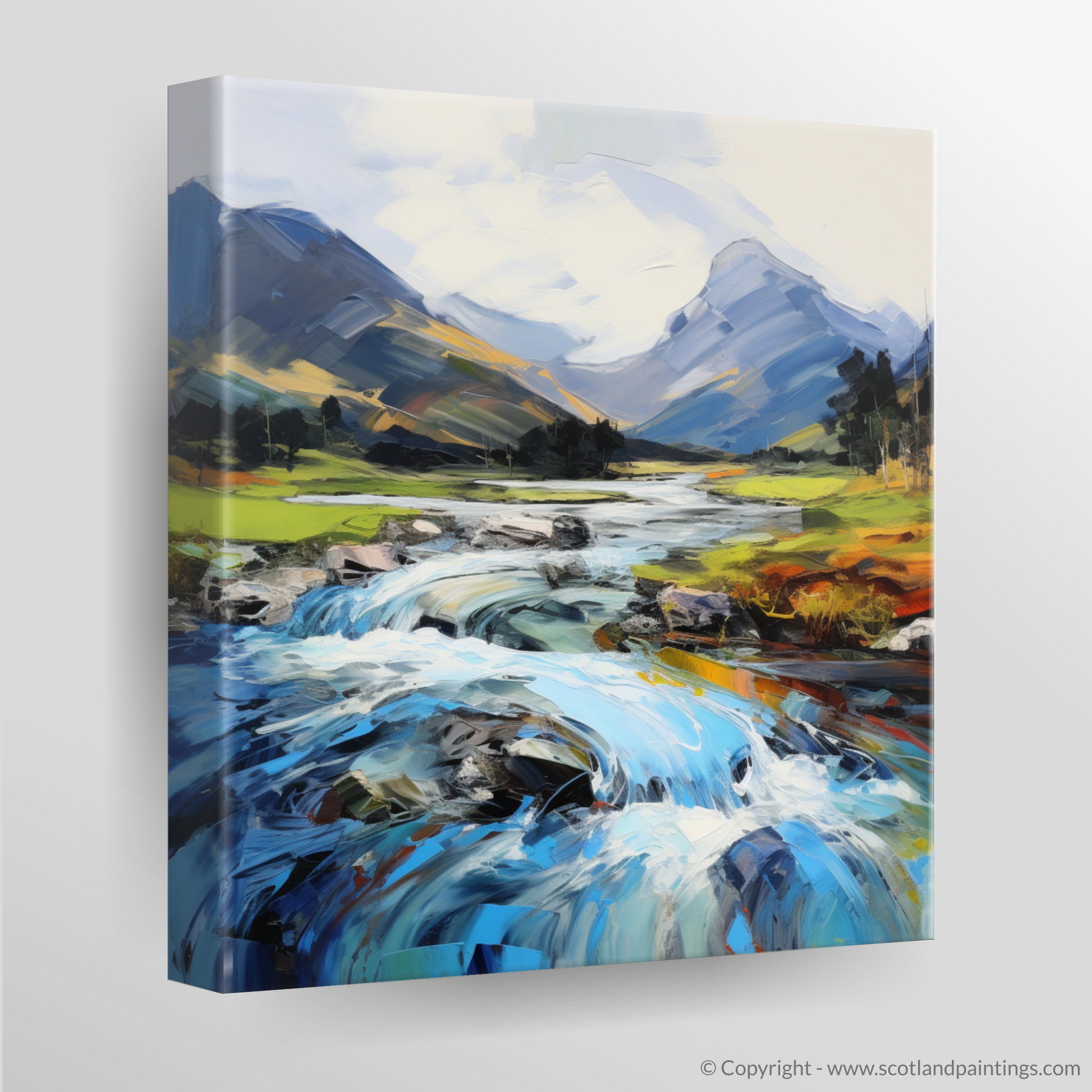 Canvas Print of River Coe, Glencoe, Highlands