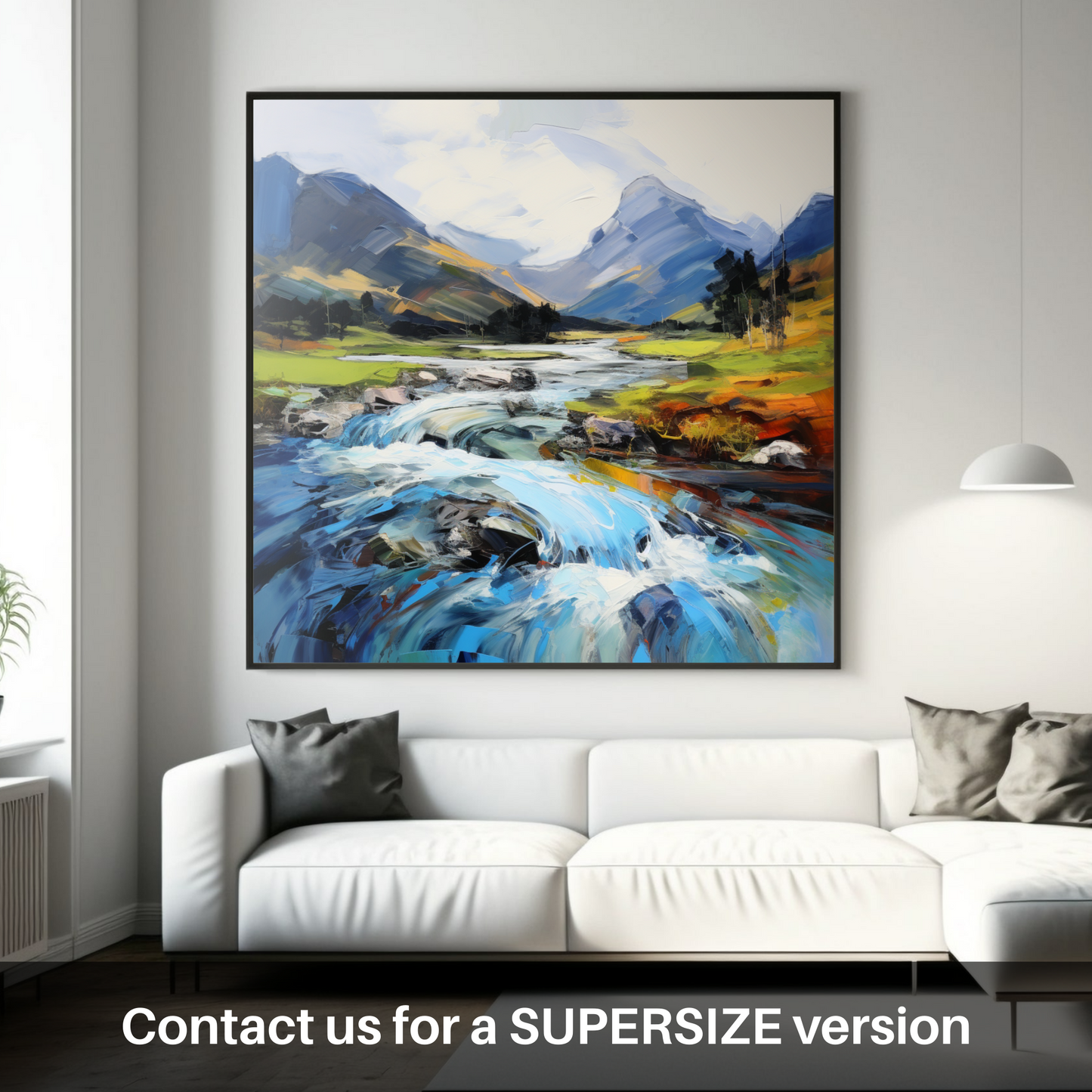 Huge supersize print of River Coe, Glencoe, Highlands
