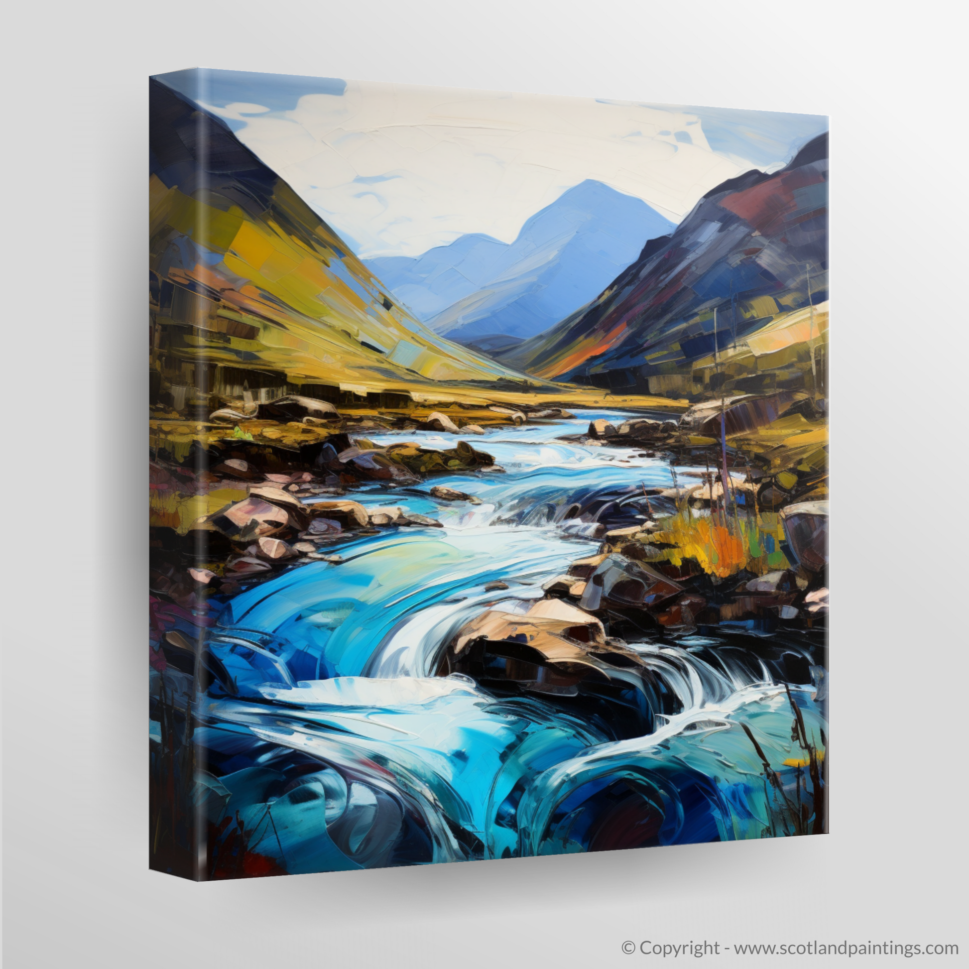Canvas Print of River Coe, Glencoe, Highlands