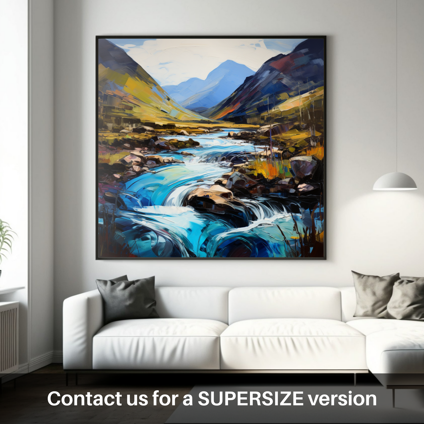 Huge supersize print of River Coe, Glencoe, Highlands