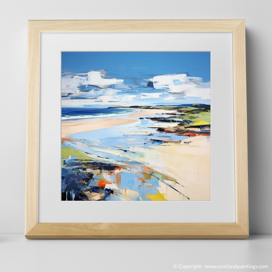 Art Print of West Sands, St Andrews with a natural frame