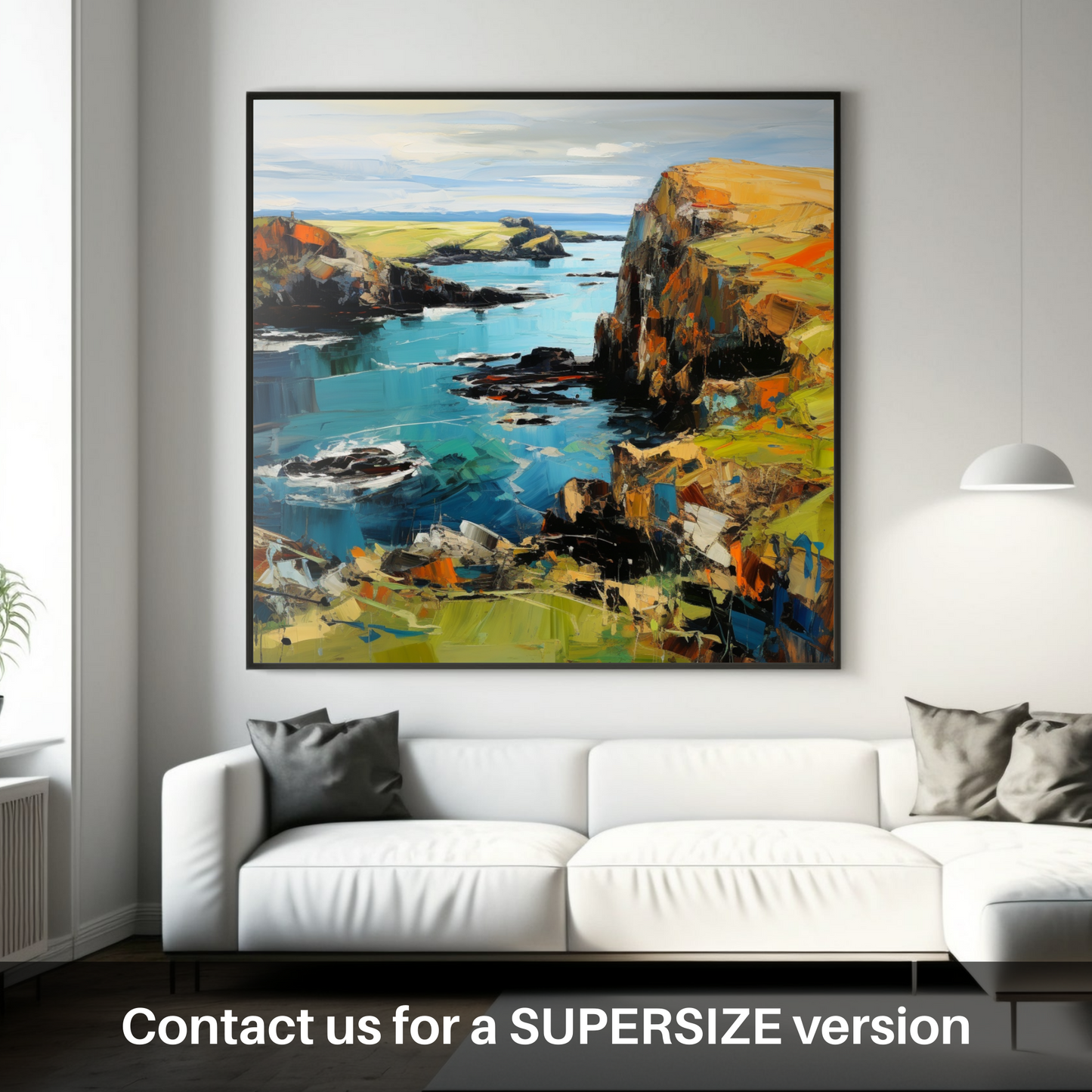 Huge supersize print of Shetland, North of mainland Scotland