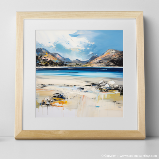 Art Print of Silver Sands of Morar with a natural frame