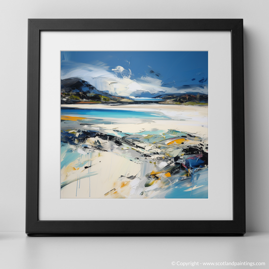 Art Print of Silver Sands of Morar with a black frame