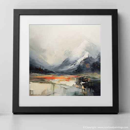 Art Print of Rolling fog in Glencoe with a black frame