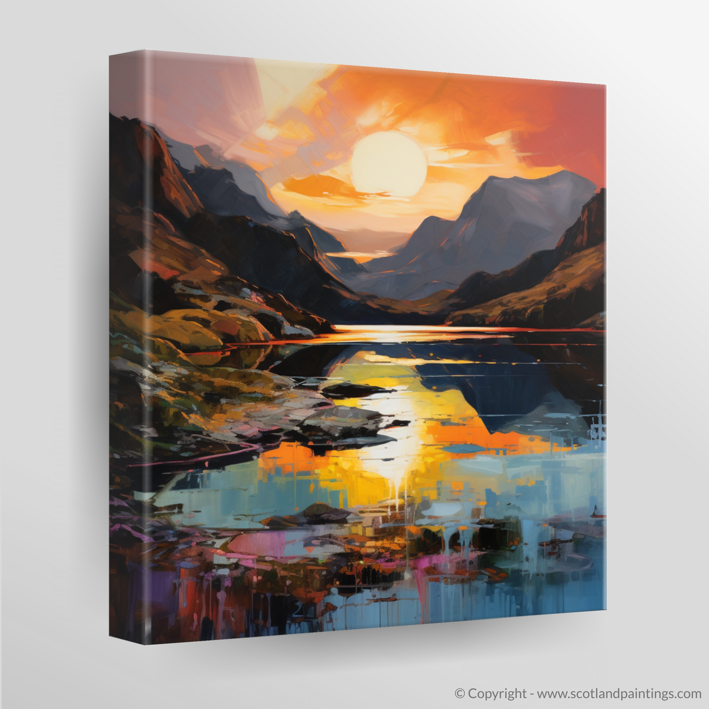 Canvas Print of Loch Coruisk at sunset