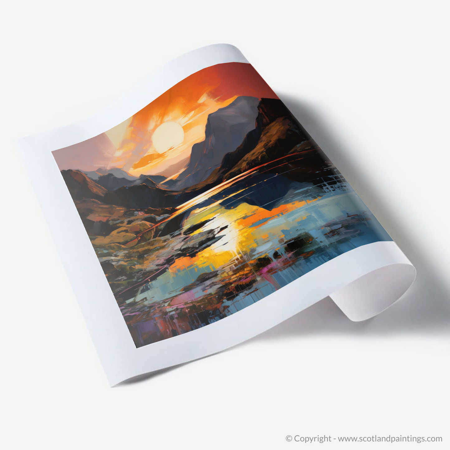 Art Print of Loch Coruisk at sunset