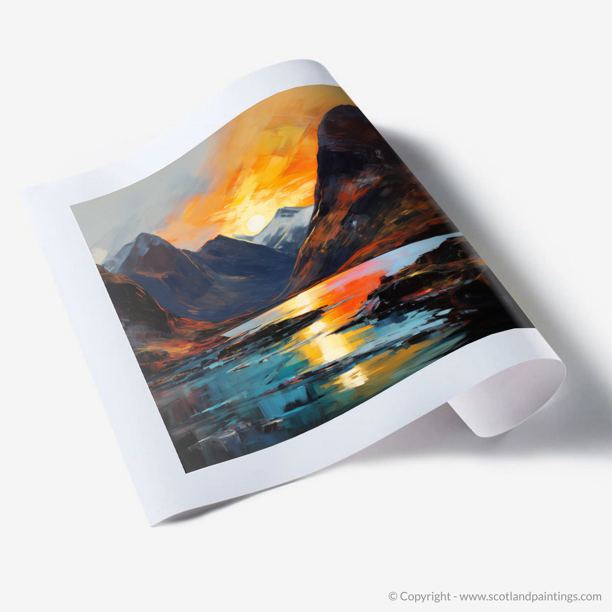 Art Print of Loch Coruisk at sunset