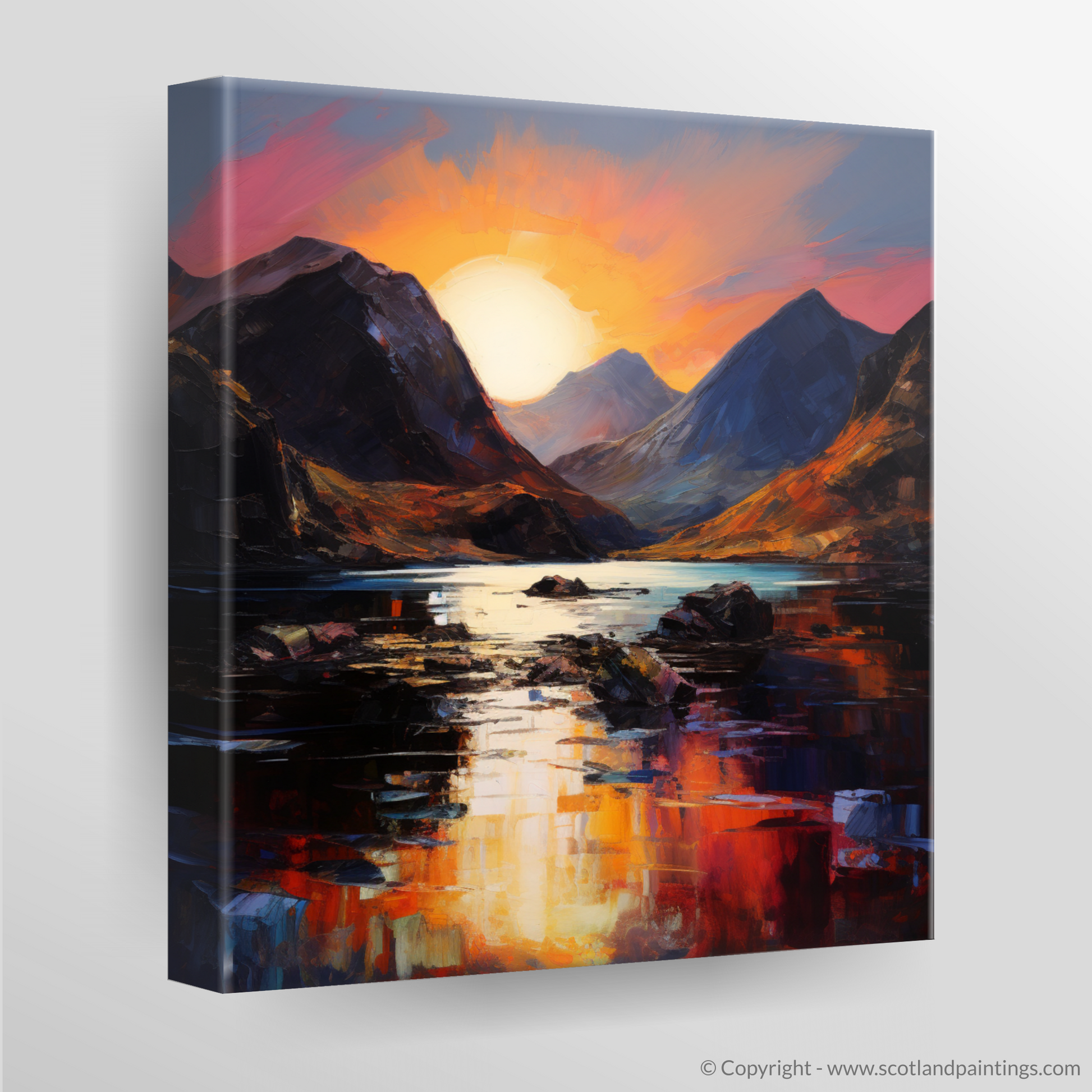 Canvas Print of Loch Coruisk at sunset