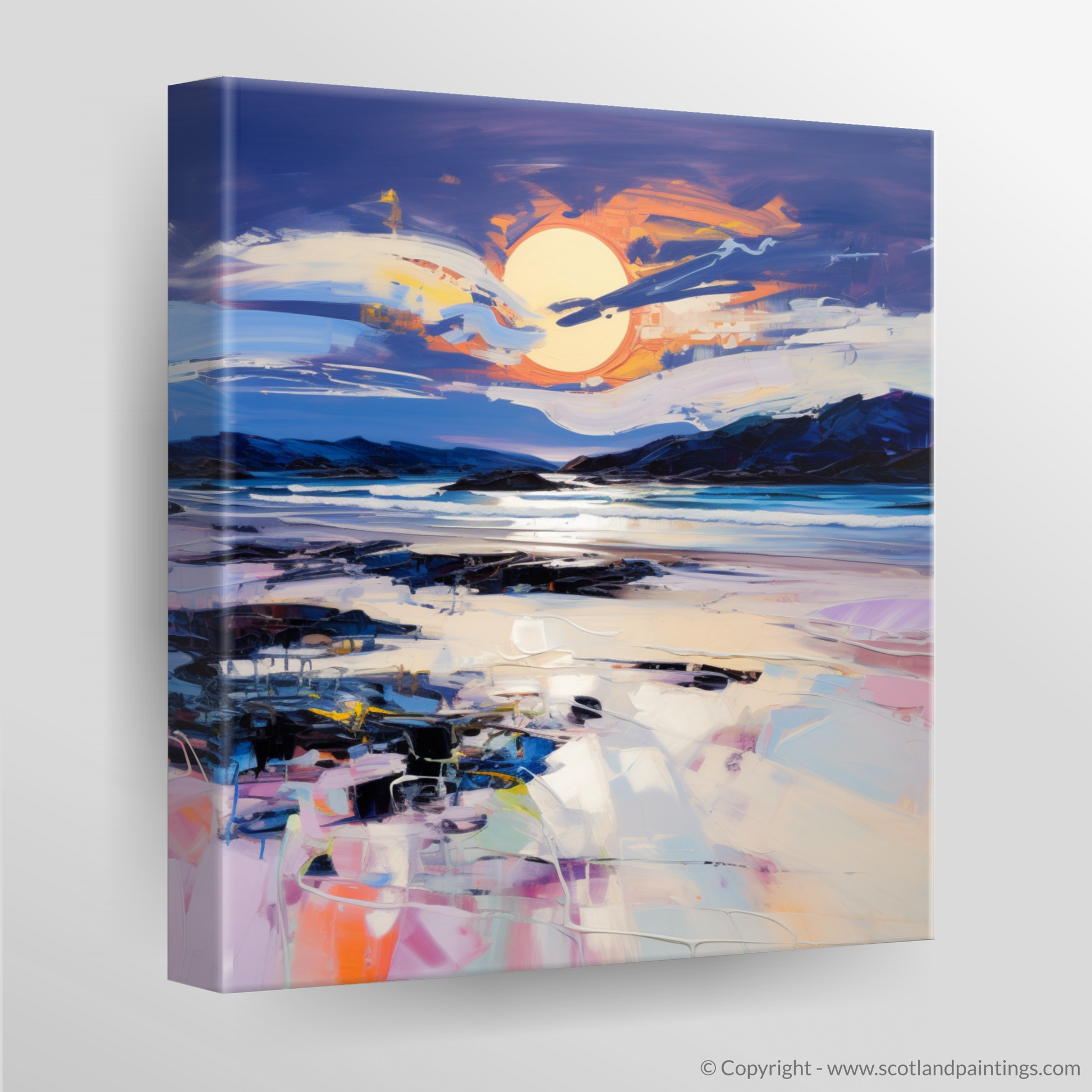 Canvas Print of Traigh Mhor at dusk