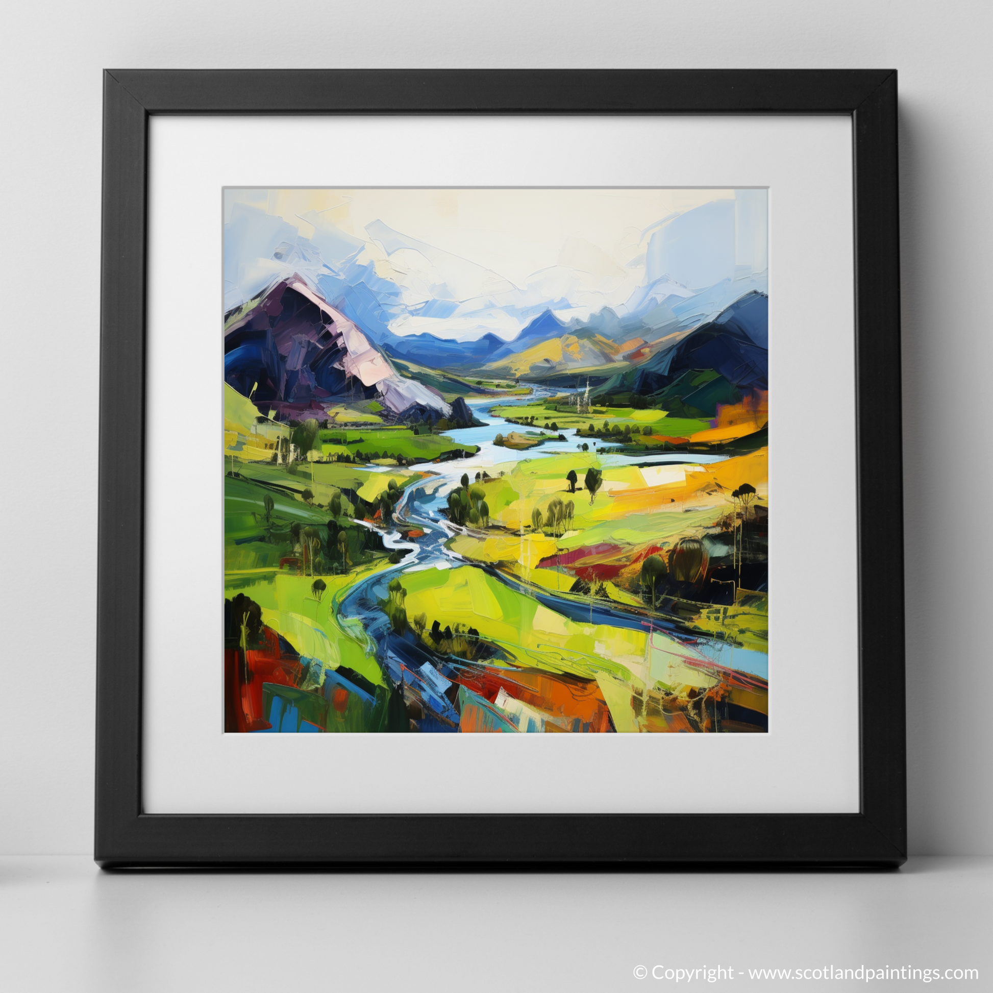 Art Print of Glen Garry, Highlands with a black frame
