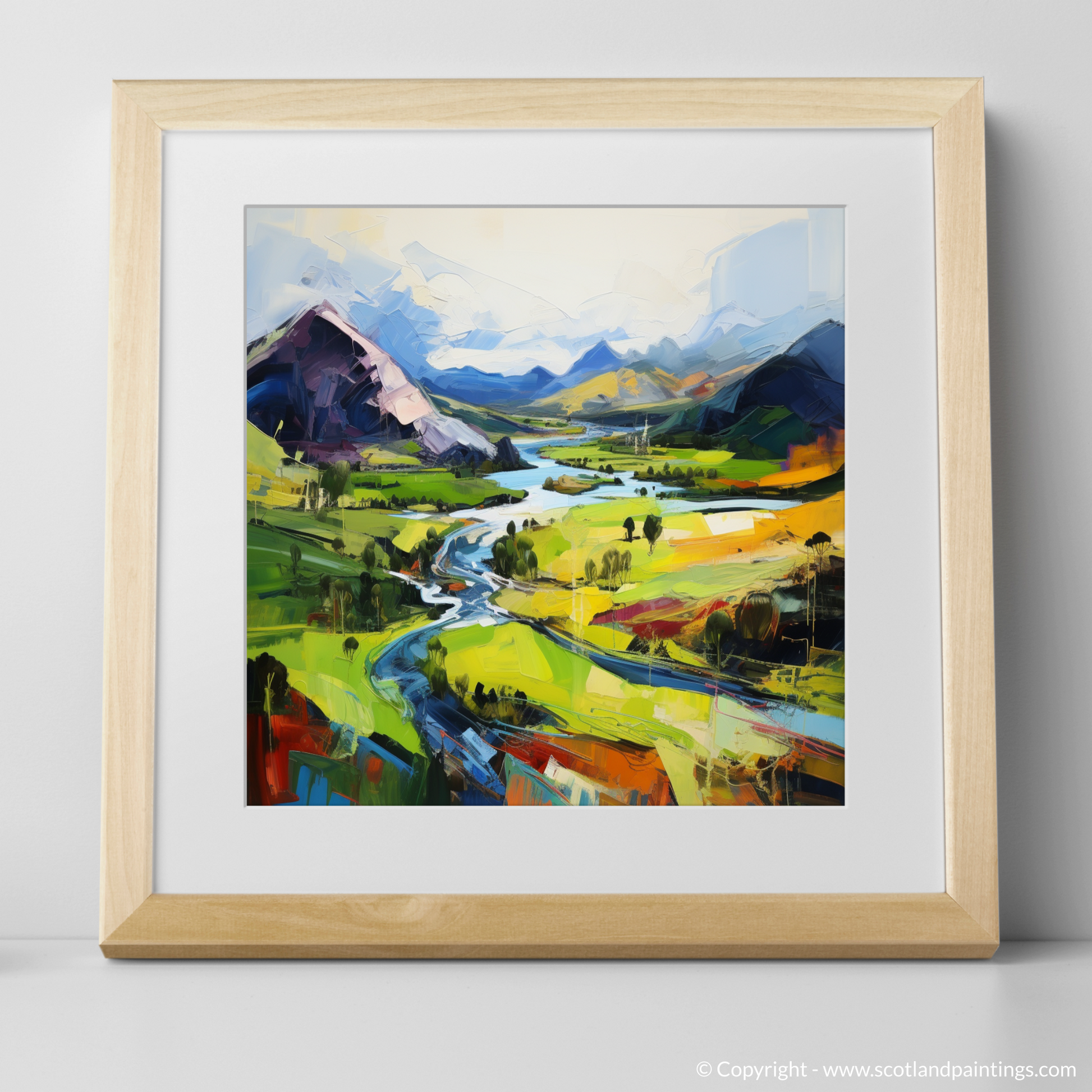 Art Print of Glen Garry, Highlands with a natural frame