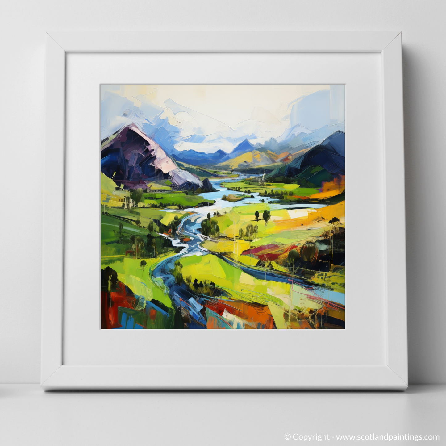 Art Print of Glen Garry, Highlands with a white frame