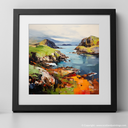 Art Print of Easdale Sound, Easdale, Argyll and Bute with a black frame