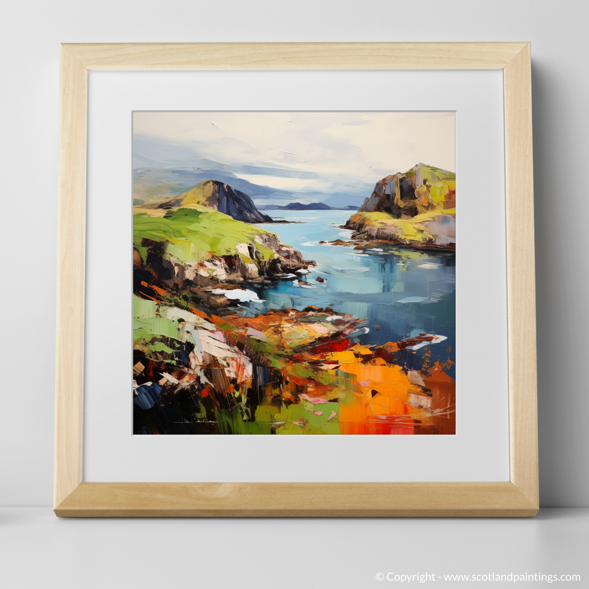 Art Print of Easdale Sound, Easdale, Argyll and Bute with a natural frame