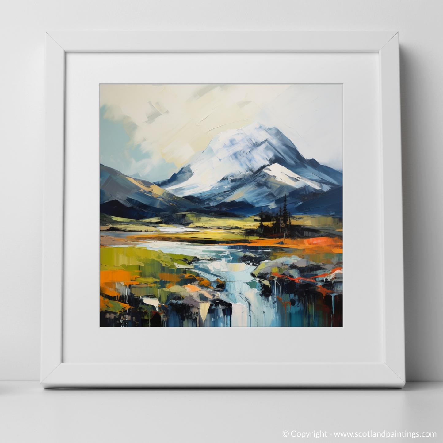 Art Print of Ben More with a white frame