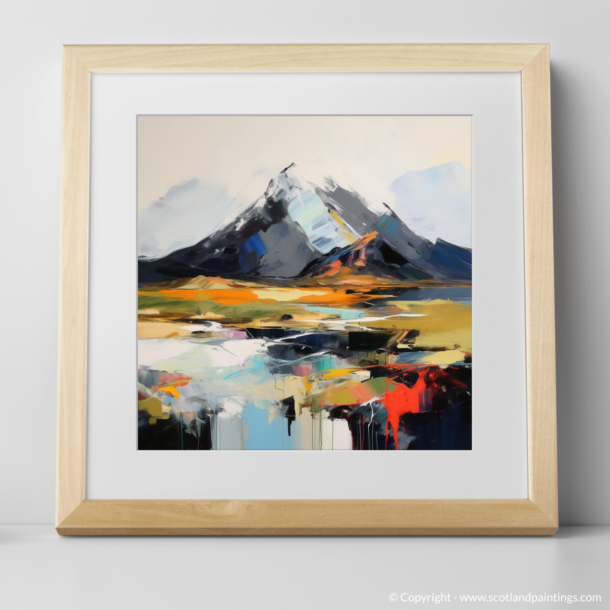 Art Print of Ben More with a natural frame