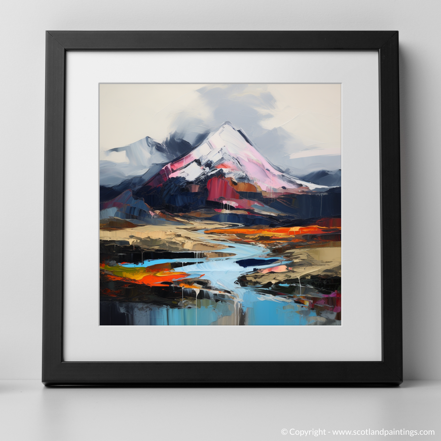 Painting and Art Print of Ben More. Ben More Unleashed: An Expressionist Ode to Scotland's Wild Highlands.