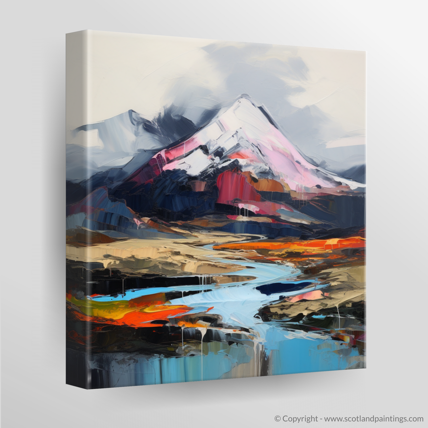 Painting and Art Print of Ben More. Ben More Unleashed: An Expressionist Ode to Scotland's Wild Highlands.