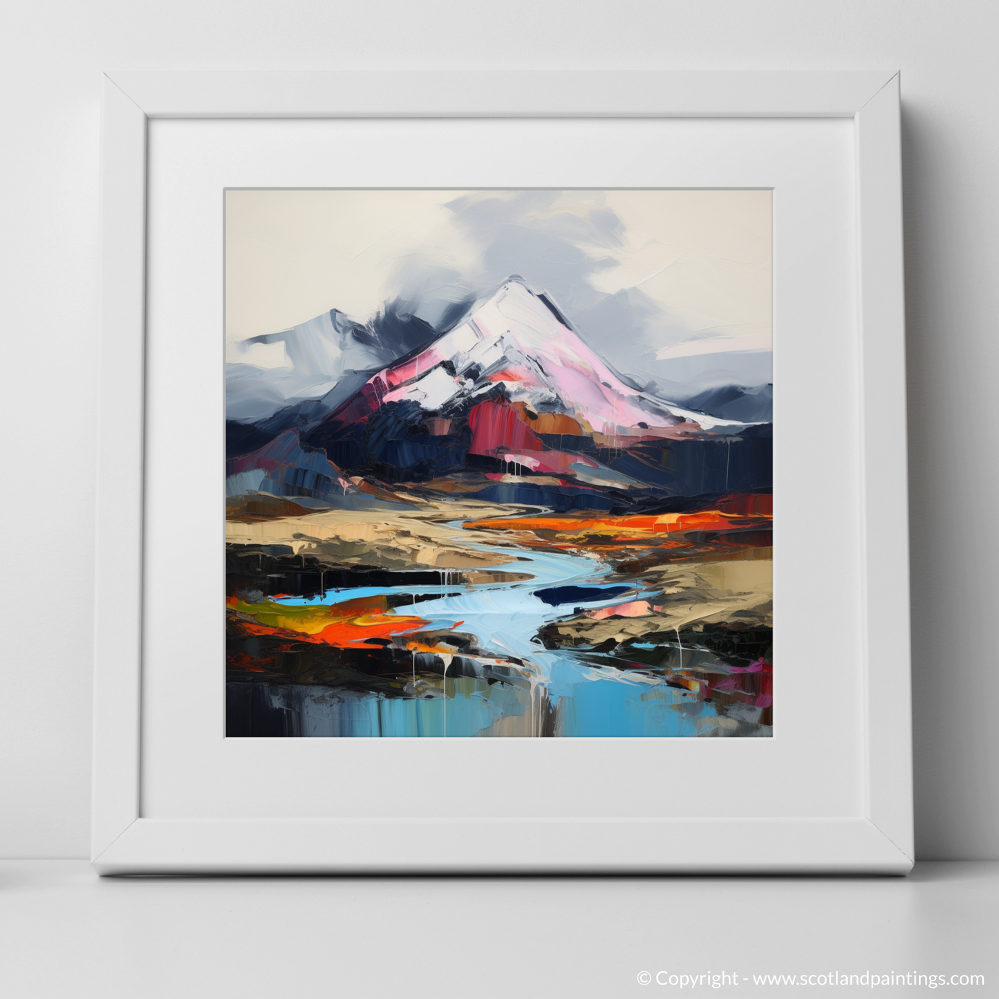 Painting and Art Print of Ben More. Ben More Unleashed: An Expressionist Ode to Scotland's Wild Highlands.