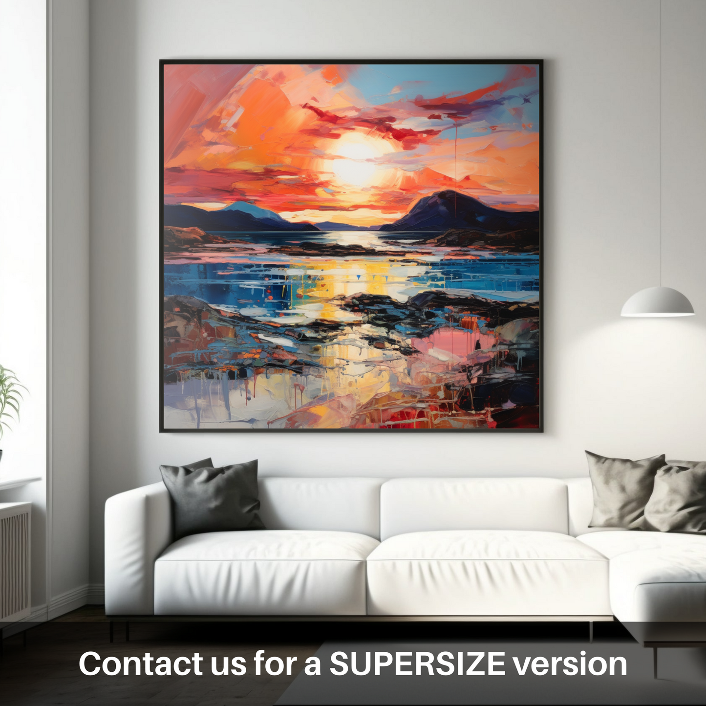 Huge supersize print of Ardtun Bay at sunset