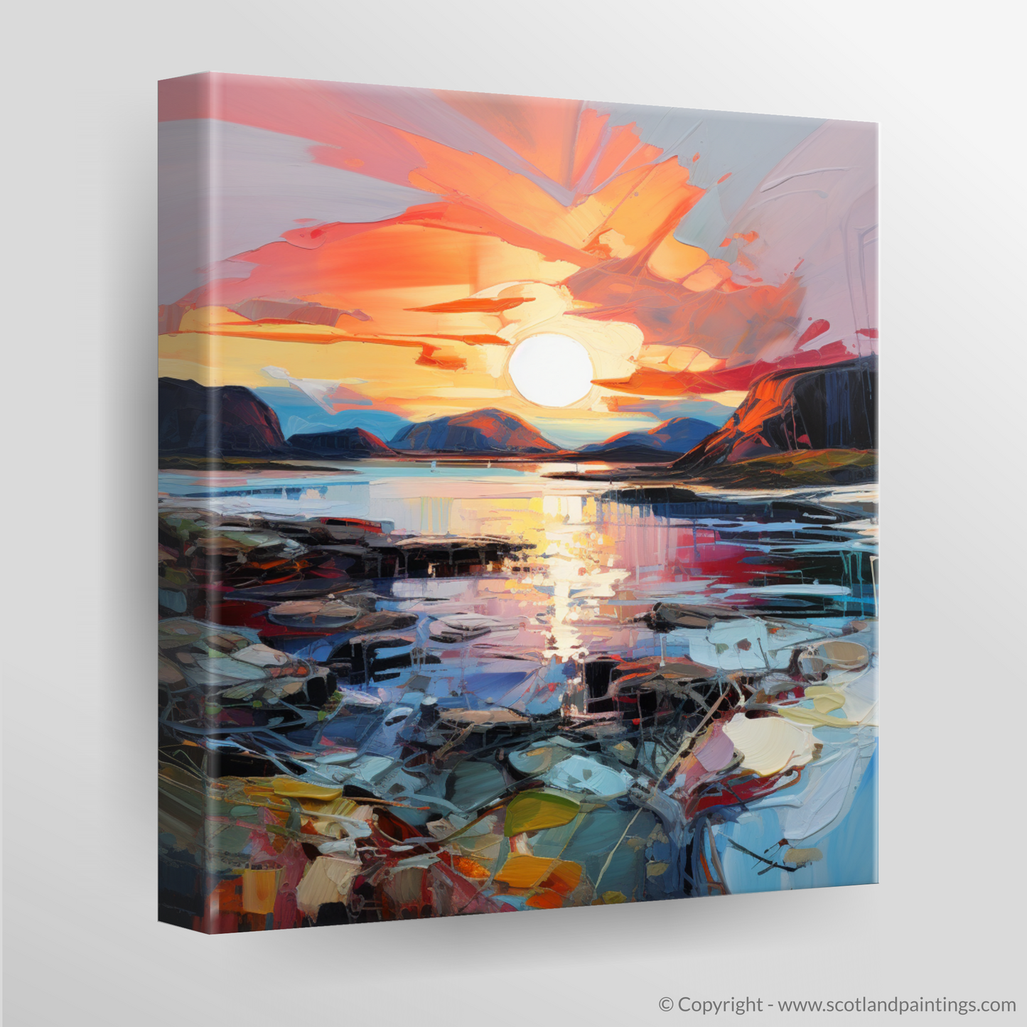 Canvas Print of Ardtun Bay at sunset