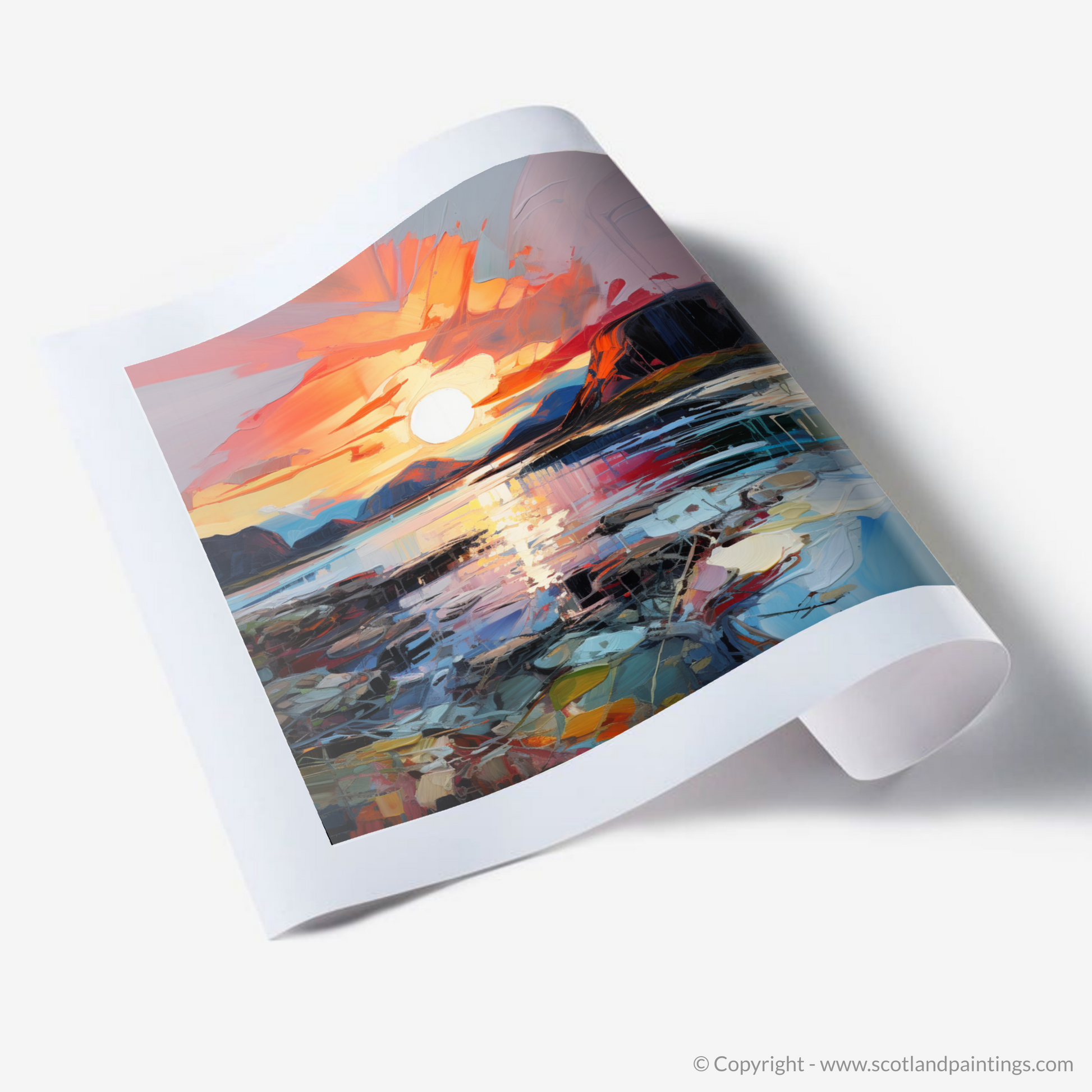 Art Print of Ardtun Bay at sunset